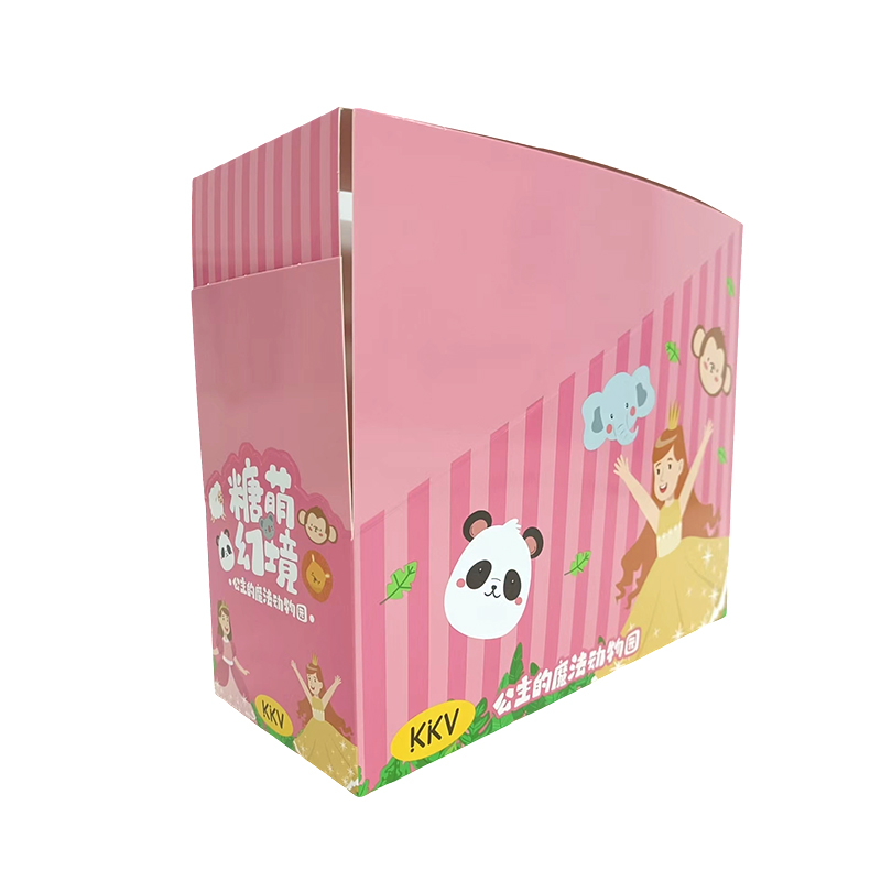چاپ کارت سفید 400 گرم و فیلم مجدد ، جعبه نمایش کاغذ PDQ Lollipop
