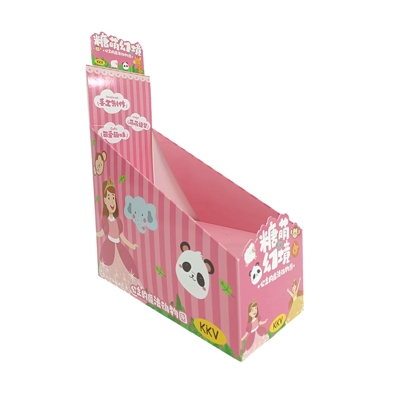 چاپ کارت سفید 400 گرم و فیلم مجدد ، جعبه نمایش کاغذ PDQ Lollipop